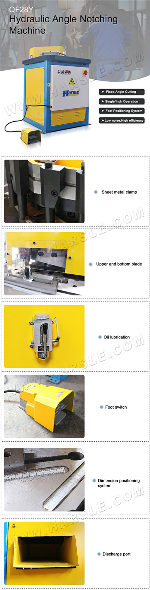 Hydraulische Ausklinkmaschine mit einstellbarem Winkel