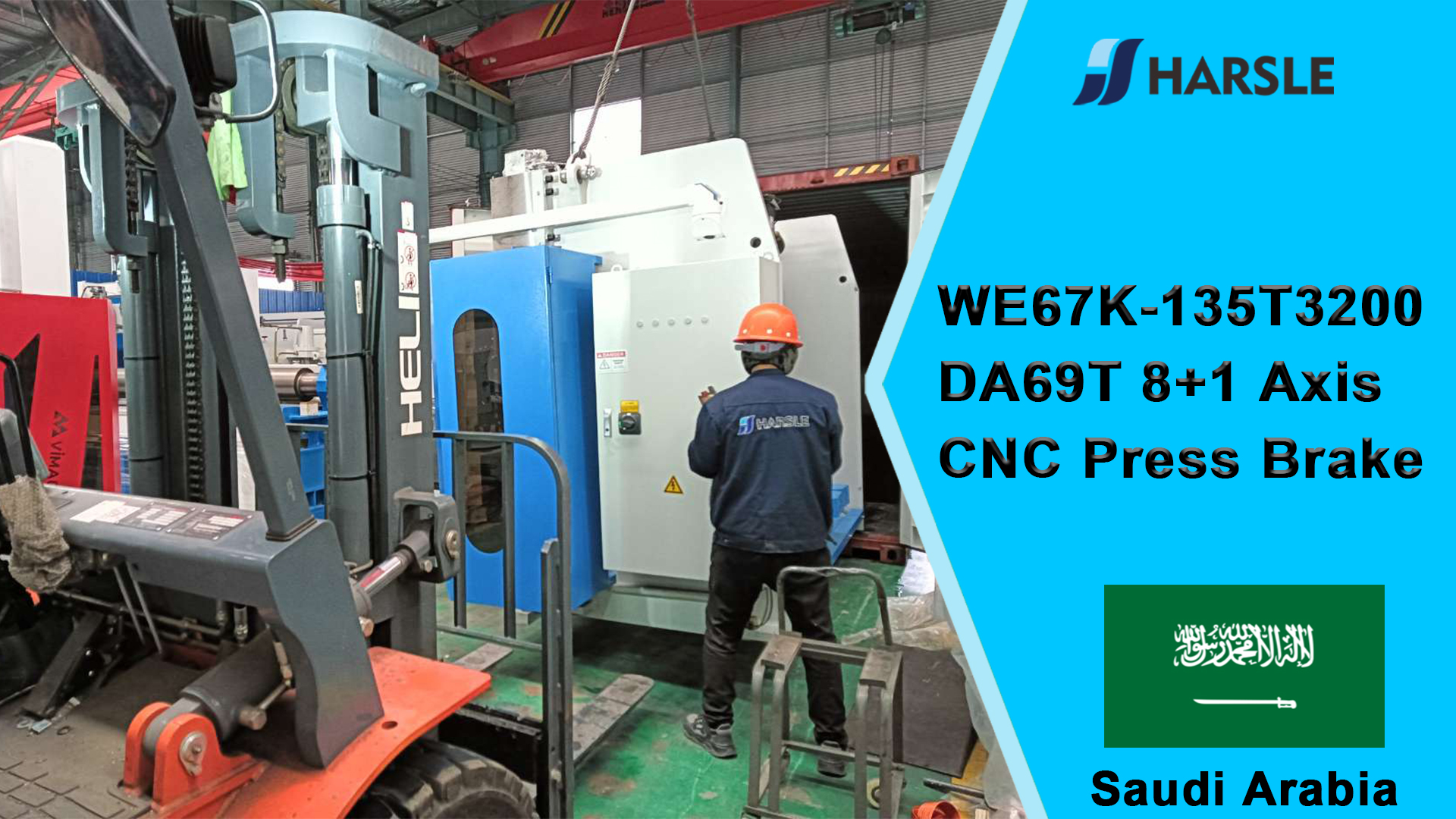 Saudi Arabia-WE67K-135T3200 DA69T 8+1 Achsen CNC Abkantpresse