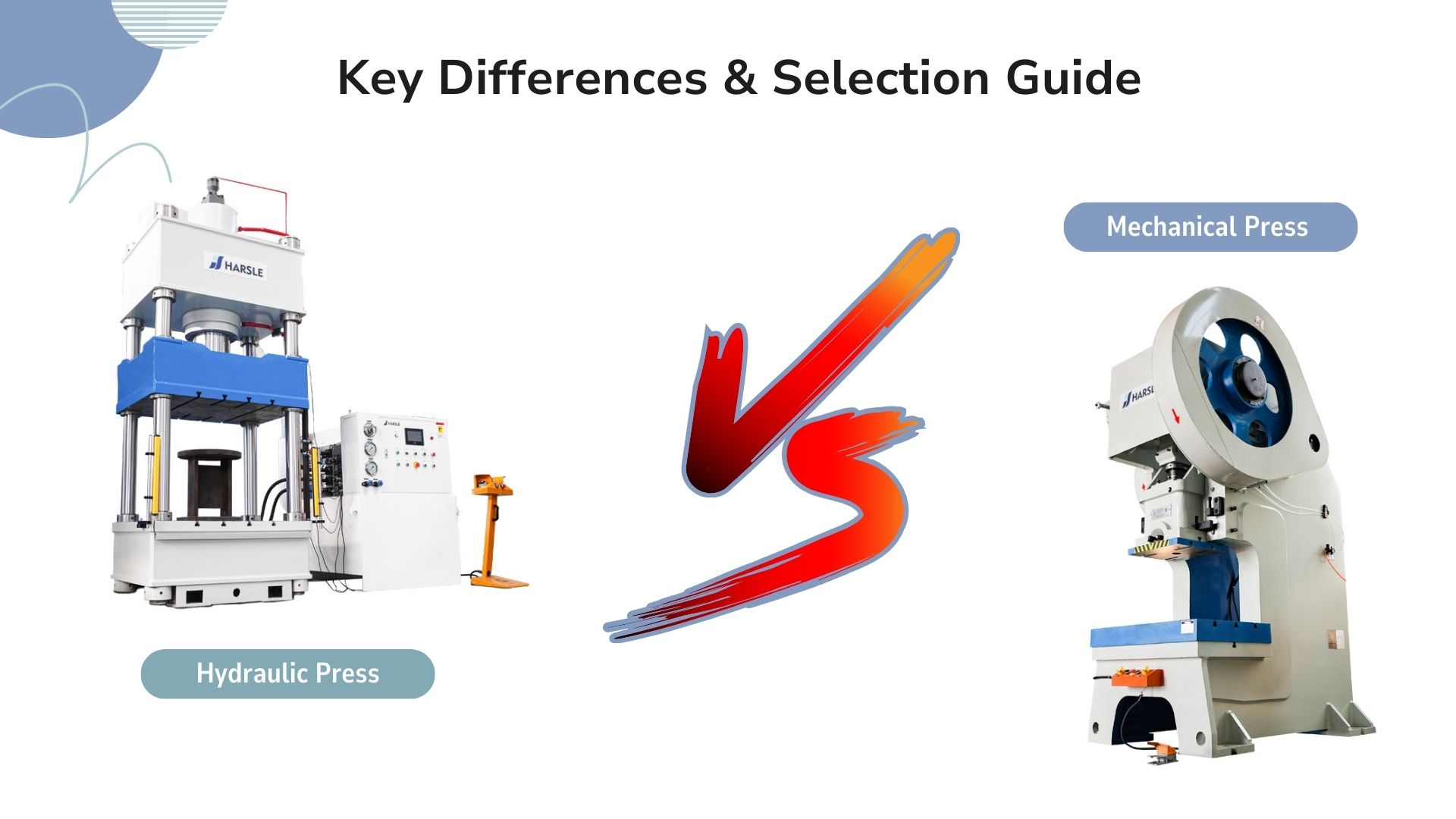 Mechanische Presse vs. hydraulische Presse: Wie wählt man?