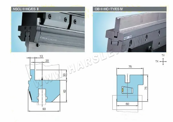 Biegemaschine Spannsystem