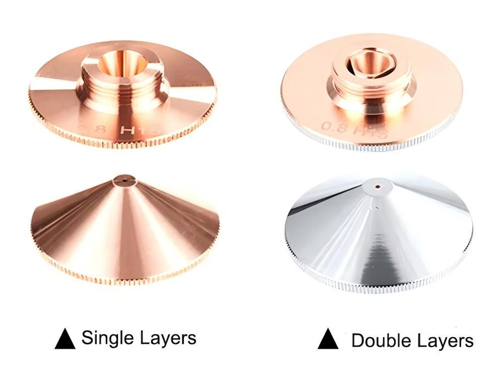 Einzel-Doppelschicht-Metallfaser-Laserschneiddüse-Keramikring