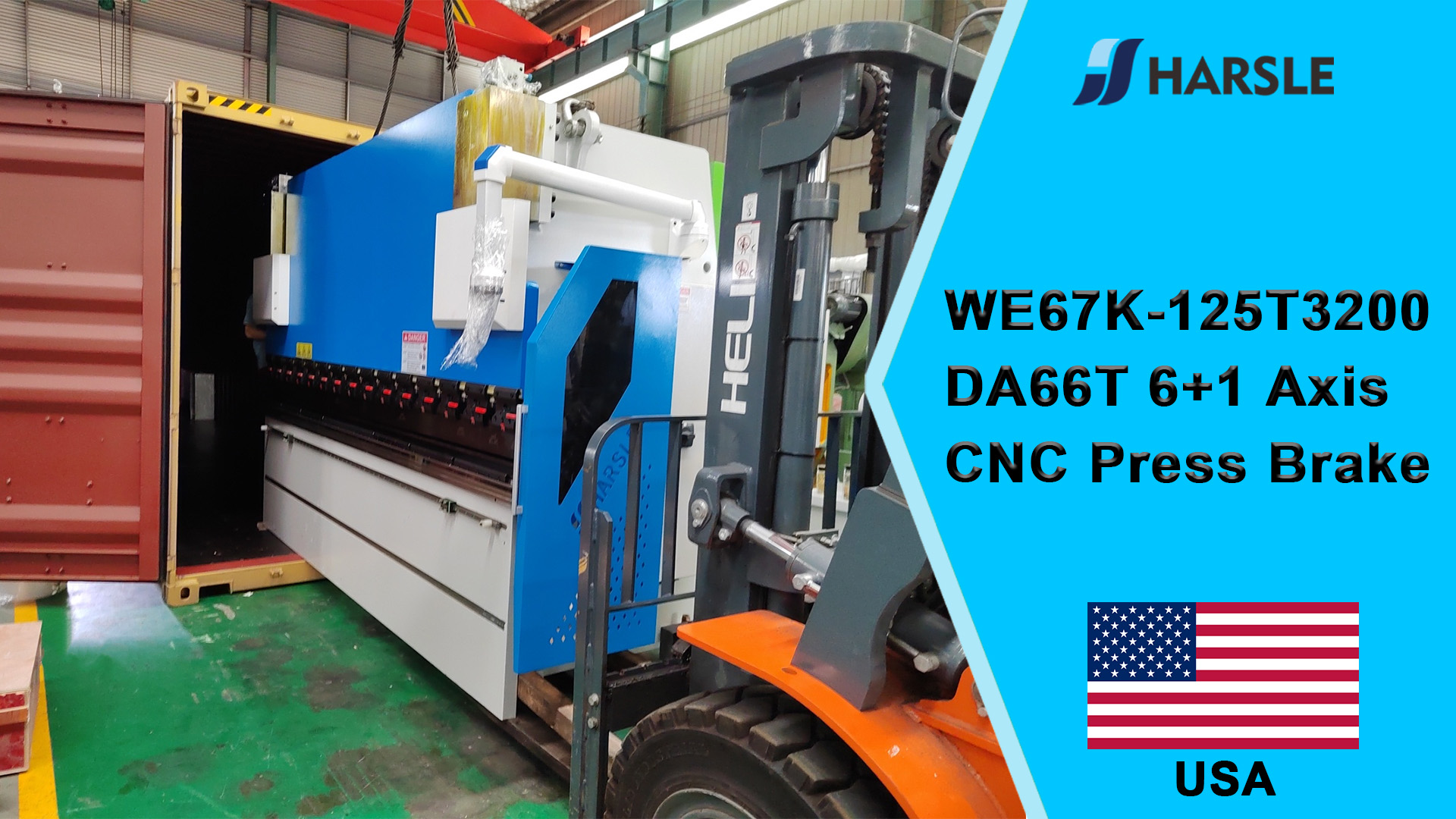 USA-WE67K-125T3200 DA66T 6+1 Achsen CNC-Abkantpresse