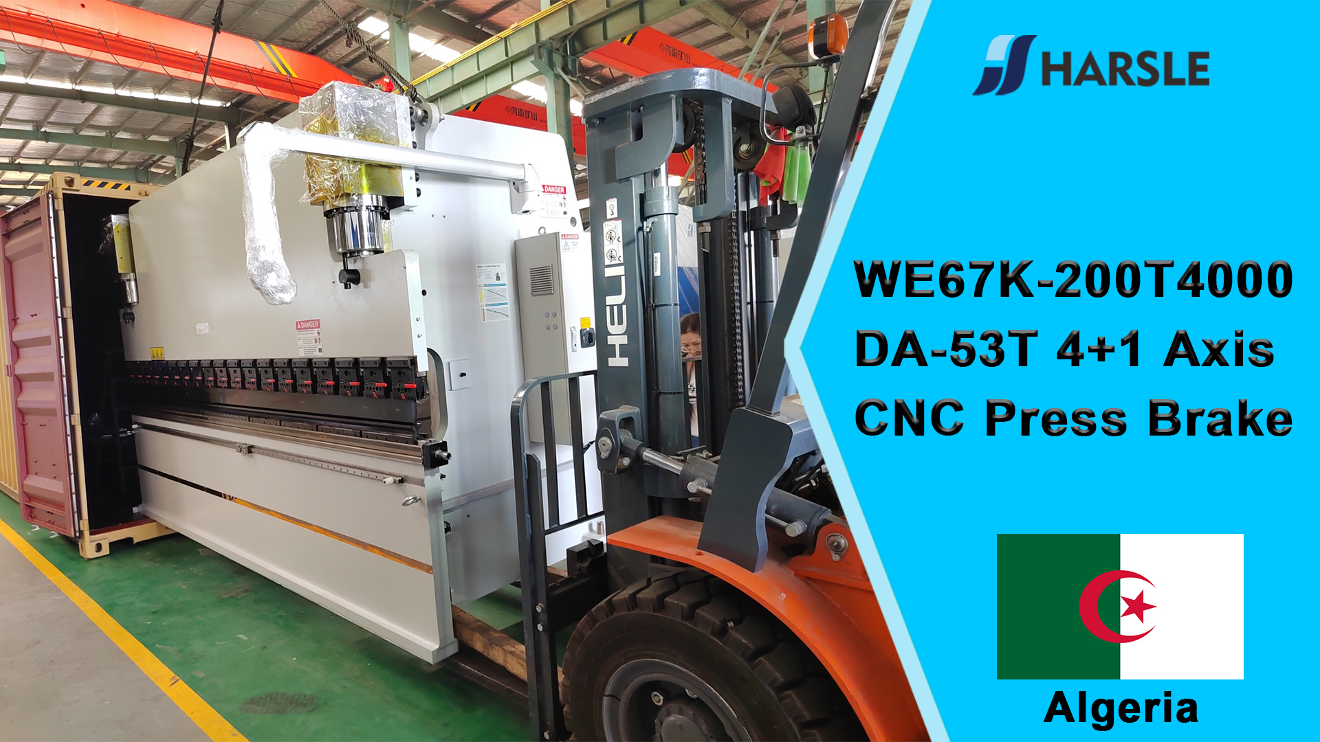 Algeria-WE67K-200T4000 DA-53T 4+1-Achsen-CNC-Abkantpresse