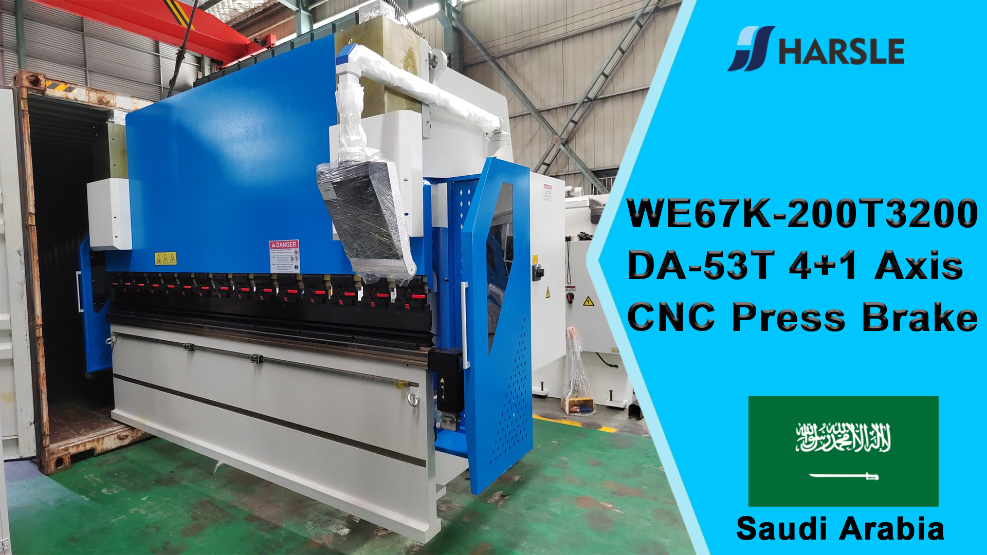 Saudi-Arabien-WE67K-200T3200 DA-53T 4+1-Achsen-CNC-Abkantpresse