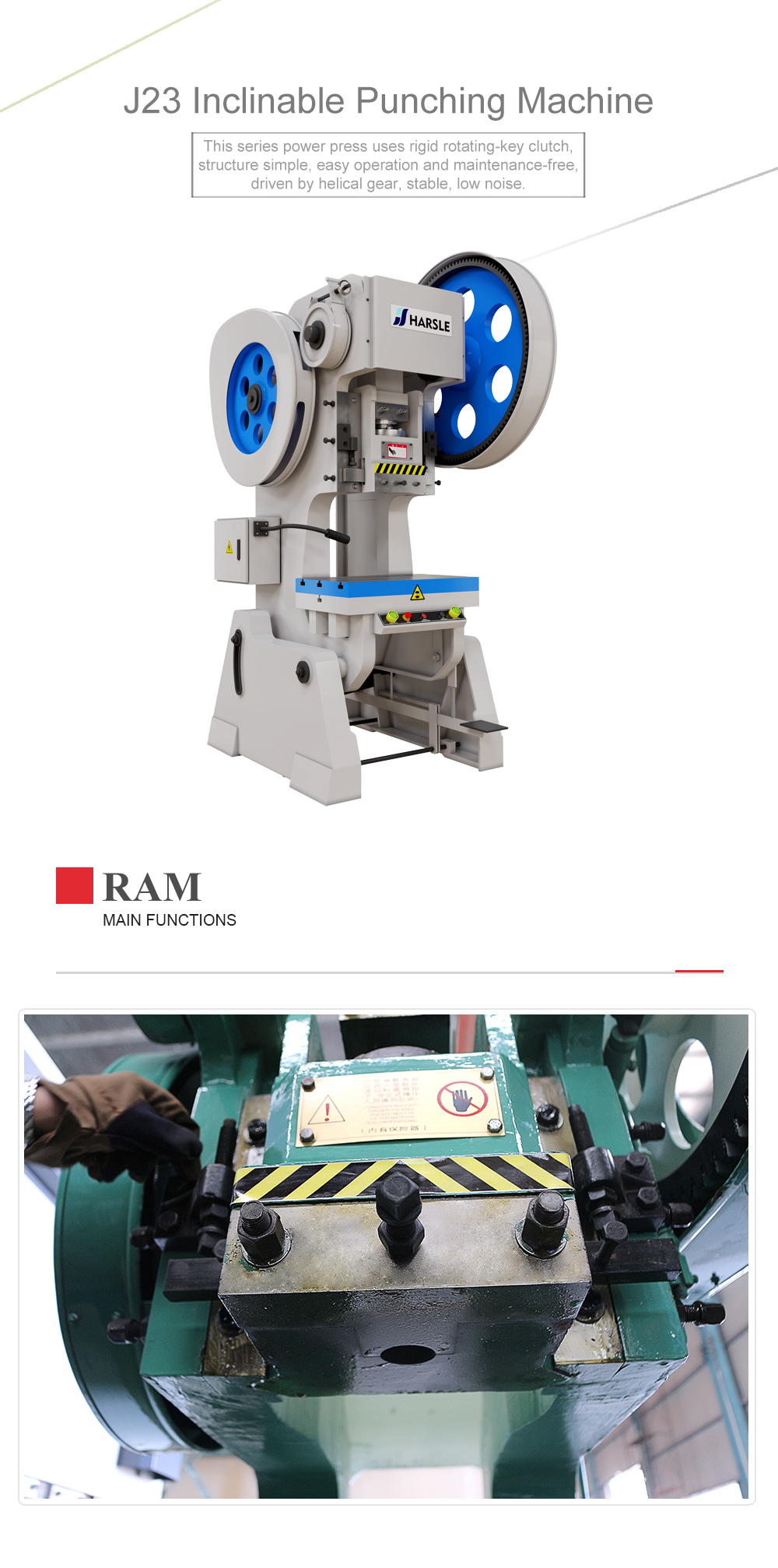 Konstruktion einer Stanzmaschine