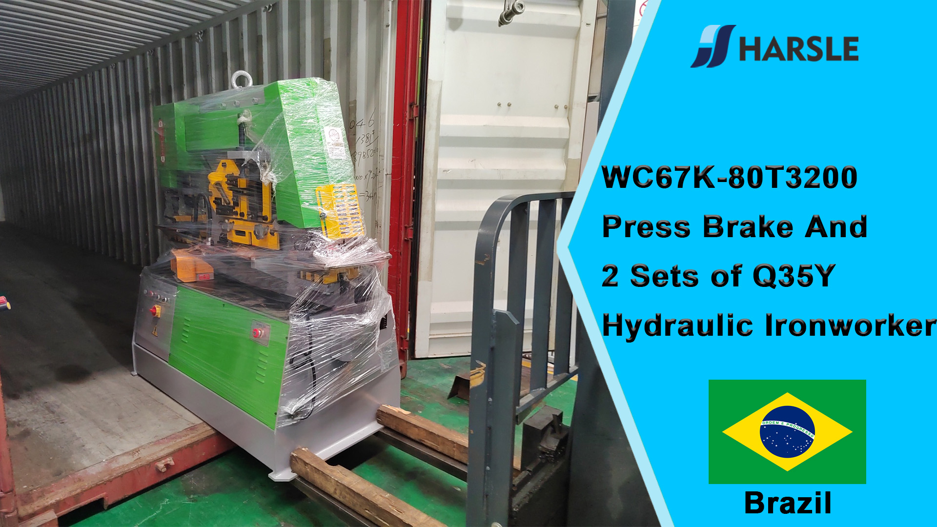 Brazil-WC67K-80T3200 Abkantpresse und 2 Sätze hydraulischer Hüttenarbeiter Q35Y