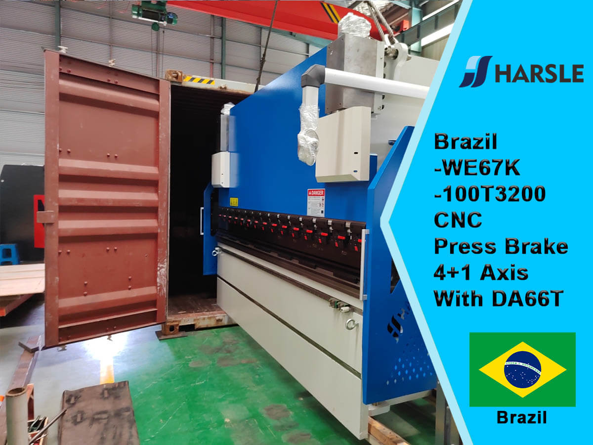 Brasilien-WE67K-100T/3200 CNC Pressbremse 4+1 Achse mit DA66T