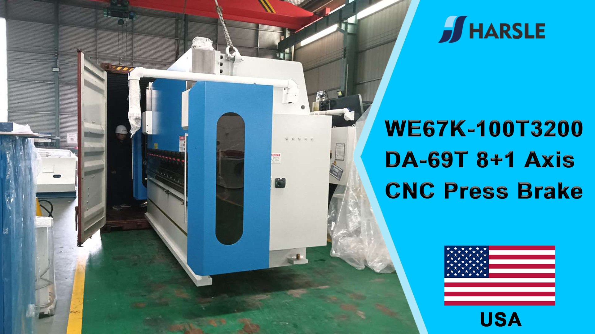 USA-WE67K-100T3200 DA-69T 8+1 Achsen CNC-Abkantpresse