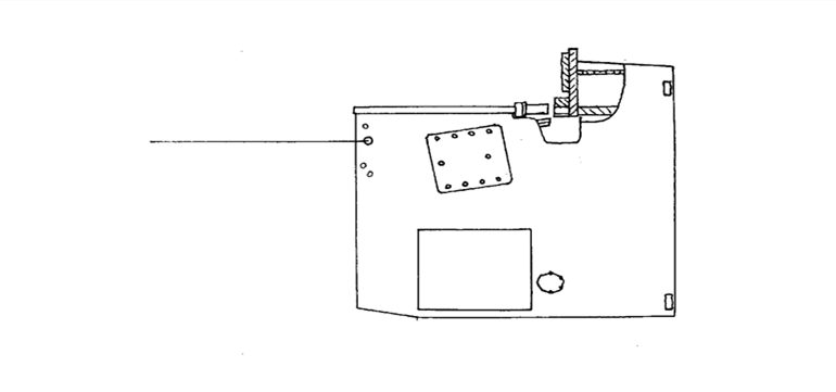 Zeichnung einer hydraulischen Schermaschine