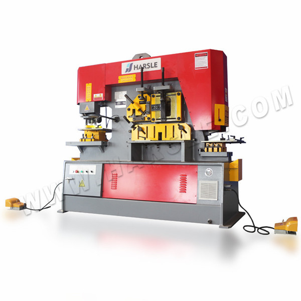 Stahlwinkel Eisen Stanzmaschine Schermaschine Details-kombinierte Stanz- und Schermaschine